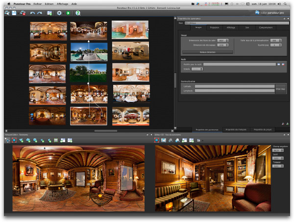 Interface de Panotour Pro