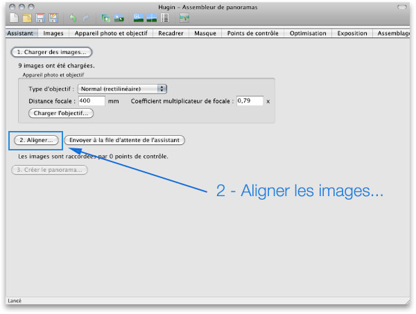 Alignez les images automatiquement avec le logiciel Hugin