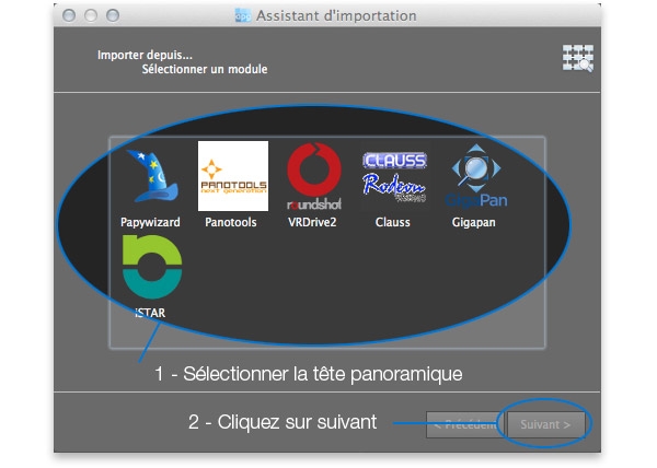 Assistant d'importation d'Autopano Giga