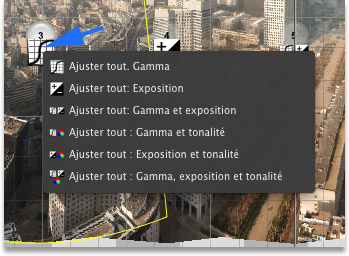 Ouvrir le menu de changement d'ancre