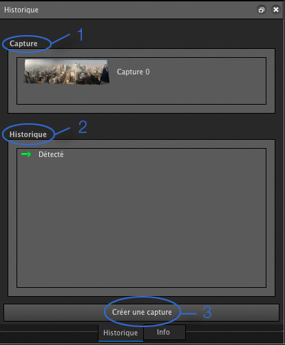 Palette d'historique