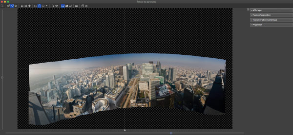 Panorama non redressé dans PTGui