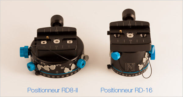 Comparaison entre les positionneurs RD16 et RD8-II Nodal Ninja