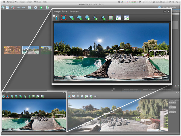 Editeur de hotspots de Panotour Pro