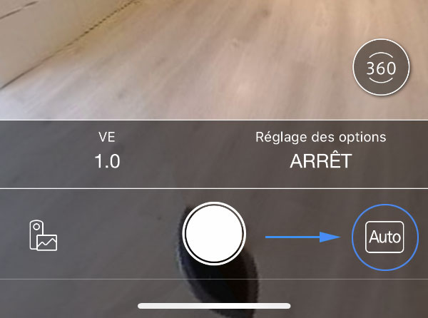 Mode de prise de vue Automatique du Ricoh Theta Z1