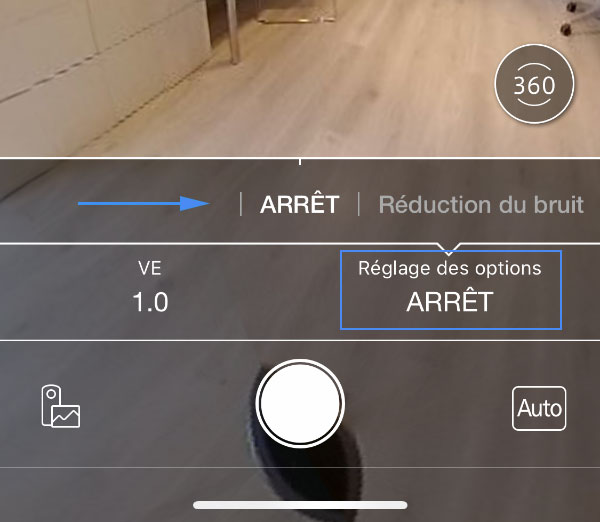 Options de prises de vue du Ricoh Theta Z1